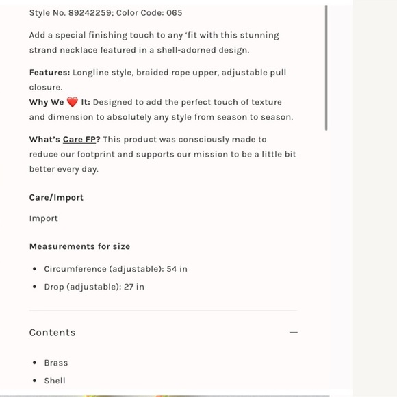 NWT Free People At The Market long Necklace - Picture 5 of 8